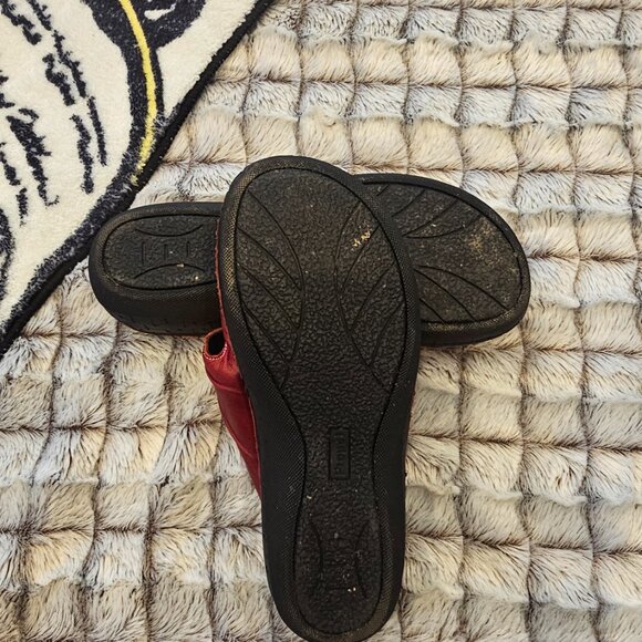 Propét Leather Sandals Red leather June Slide Sandals Women's size 8.5 - Picture 3 of 7